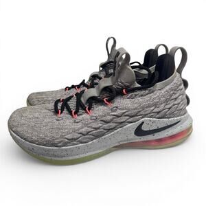 Nike LeBron 15 Low Grey Black Pink Men’s Basketball Shoes Size 9.5 AO1755-006